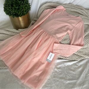 Carter's Pink Long Sleeve Sundress with Peter Pan Collar Size 8